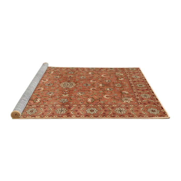 Sideview of Machine Washable Traditional Red Rug, wshtr1496