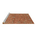 Sideview of Machine Washable Traditional Red Rug, wshtr1496