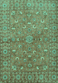 Persian Turquoise Traditional Rug, tr1496turq