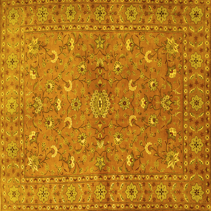 Square Persian Yellow Traditional Rug, tr1496yw