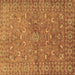 Square Machine Washable Persian Brown Traditional Rug, wshtr1496brn