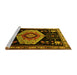 Sideview of Machine Washable Persian Yellow Traditional Rug, wshtr1497yw