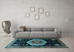 Machine Washable Persian Light Blue Traditional Rug in a Living Room, wshtr1497lblu