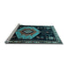 Sideview of Machine Washable Persian Light Blue Traditional Rug, wshtr1497lblu