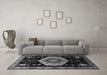 Machine Washable Persian Gray Traditional Rug in a Living Room,, wshtr1497gry