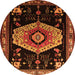 Square Persian Orange Traditional Rug, tr1497org
