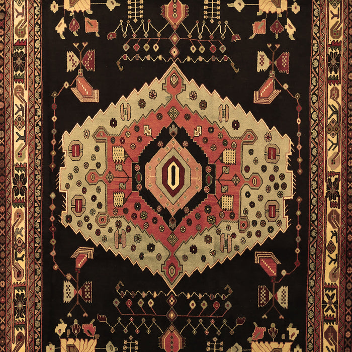 Machine Washable Persian Brown Traditional Rug, wshtr1497brn