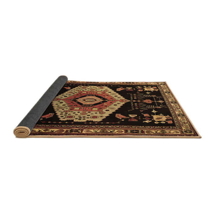 Sideview of Persian Brown Traditional Rug, tr1497brn