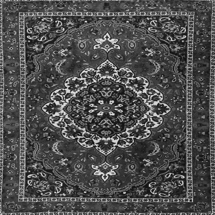 Serging Thickness of Medallion Gray Traditional Rug, tr1498gry