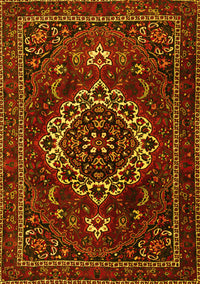 Medallion Yellow Traditional Rug, tr1498yw