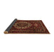 Sideview of Medallion Brown Traditional Rug, tr1498brn