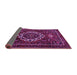 Sideview of Medallion Purple Traditional Rug, tr1498pur