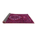 Sideview of Medallion Pink Traditional Rug, tr1498pnk