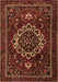 Medallion Brown Traditional Rug, tr1498brn