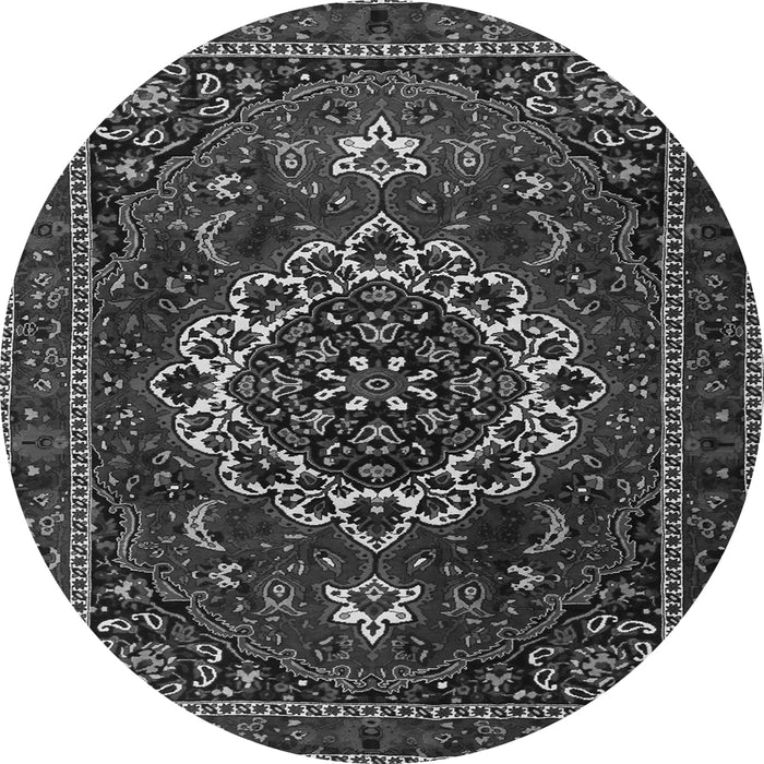 Square Medallion Gray Traditional Rug, tr1498gry