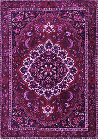 Medallion Purple Traditional Rug, tr1498pur