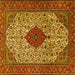 Square Persian Yellow Traditional Rug, tr1499yw