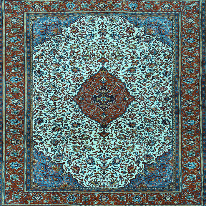 Square Persian Light Blue Traditional Rug, tr1499lblu