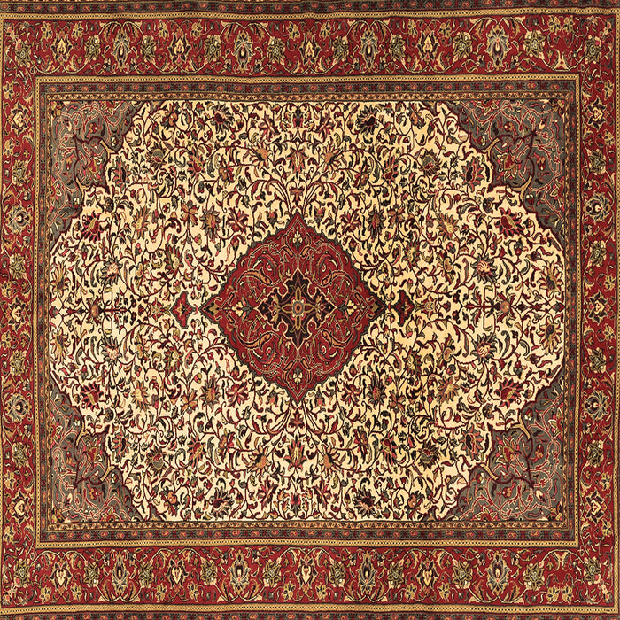 Square Persian Brown Traditional Rug, tr1499brn