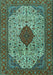 Machine Washable Persian Turquoise Traditional Area Rugs, wshtr1499turq