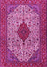 Machine Washable Persian Pink Traditional Rug, wshtr1499pnk