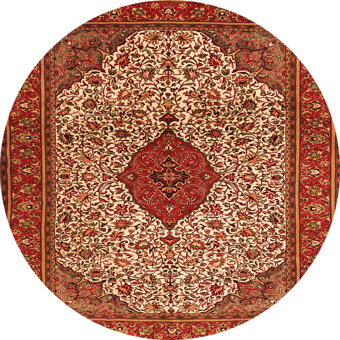 Square Persian Orange Traditional Rug, tr1499org