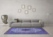 Machine Washable Persian Blue Traditional Rug in a Living Room, wshtr1499blu