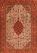 Serging Thickness of Machine Washable Persian Orange Traditional Area Rugs, wshtr1499org