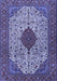 Machine Washable Persian Blue Traditional Rug, wshtr1499blu