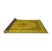 Sideview of Medallion Yellow Traditional Rug, tr149yw