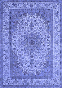 Medallion Blue Traditional Rug, tr149blu