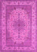 Medallion Pink Traditional Rug, tr149pnk