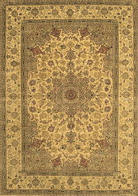 Medallion Brown Traditional Rug, tr149brn