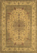 Medallion Brown Traditional Rug, tr149brn