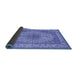 Sideview of Medallion Blue Traditional Rug, tr149blu