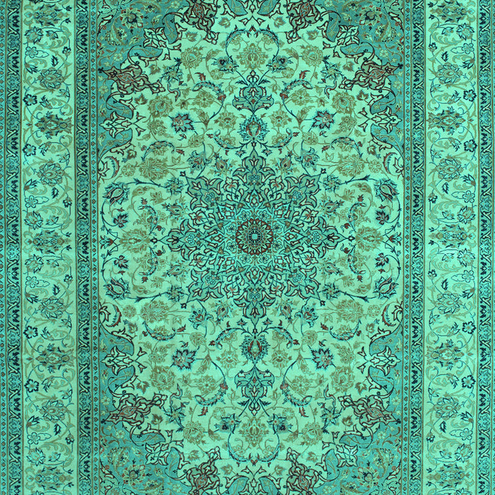 Medallion Turquoise Traditional Rug, tr149turq