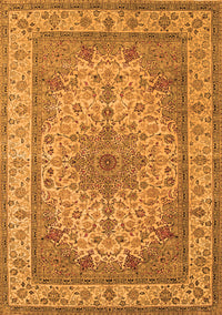 Medallion Orange Traditional Rug, tr149org