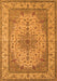 Medallion Orange Traditional Rug, tr149org