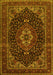 Medallion Yellow Traditional Rug, tr14yw