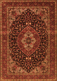 Medallion Orange Traditional Rug, tr14org