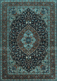 Medallion Light Blue Traditional Rug, tr14lblu