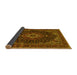 Sideview of Medallion Yellow Traditional Rug, tr14yw