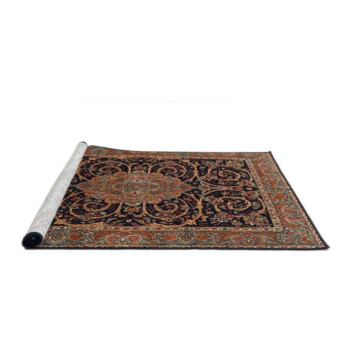 Sideview of Machine Washable Traditional Night Red Rug, wshtr15