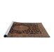 Sideview of Machine Washable Traditional Night Red Rug, wshtr15