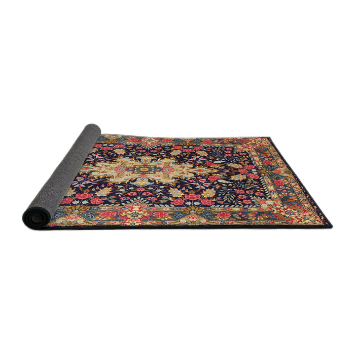 Sideview of Traditional Camel Brown Persian Rug, tr1500