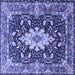 Square Persian Blue Traditional Rug, tr1500blu