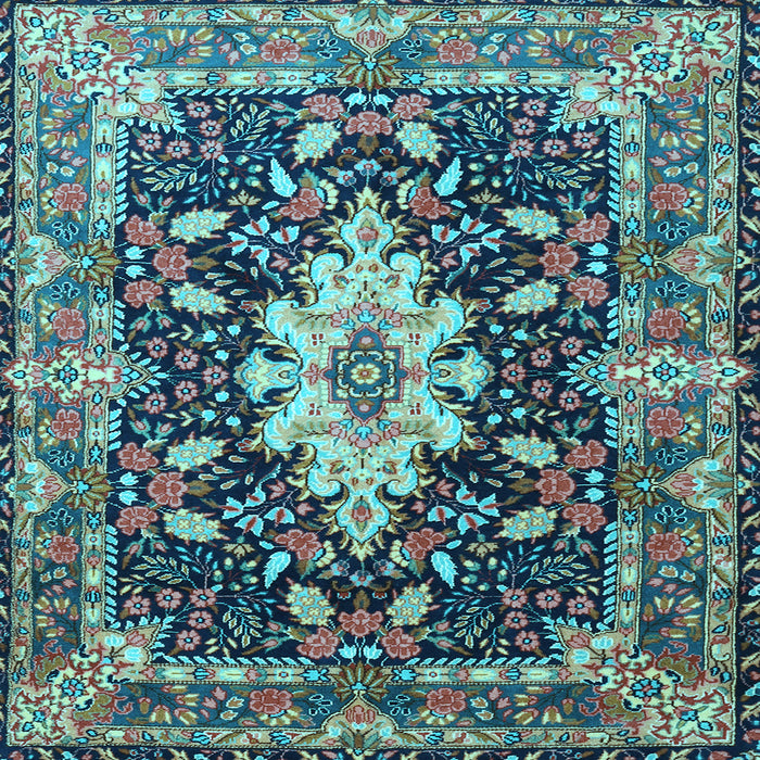 Square Persian Light Blue Traditional Rug, tr1500lblu