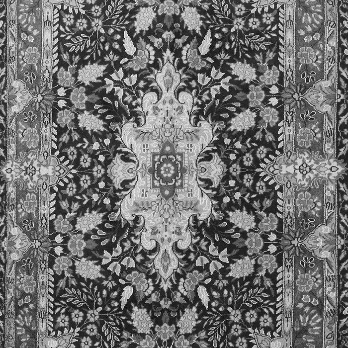 Serging Thickness of Machine Washable Persian Gray Traditional Rug, wshtr1500gry