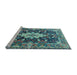 Sideview of Machine Washable Persian Light Blue Traditional Rug, wshtr1500lblu