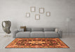 Machine Washable Persian Orange Traditional Area Rugs in a Living Room, wshtr1500org